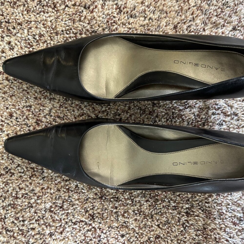 Black closed toe heels